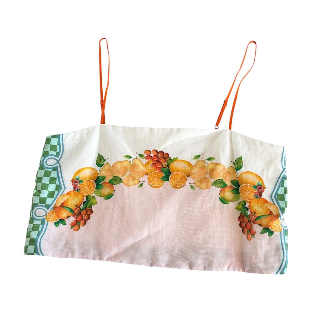 Antonio Melani Callista Fruit Crop Top Women’s size 12 NEW Mediterranean Resort